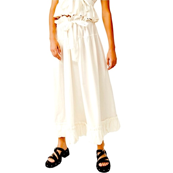 NWT XSM Free People “BRING the BUBBLE& FAVE PART” TieWaistTop & PoplinMaxi SET💕 - Picture 3 of 10